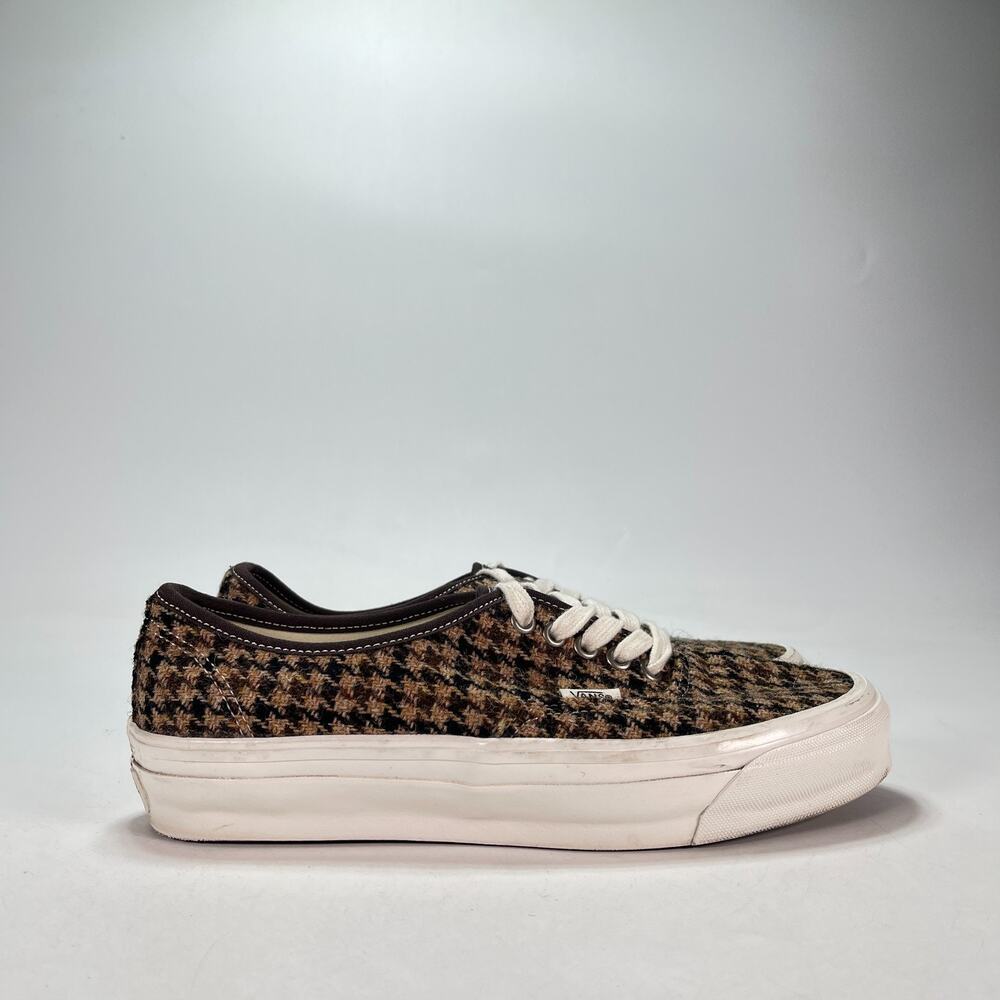 Vans Premium LX Authentic 44 Harris Tweed Brown Houndstooth 507452 Mens Size 8.5